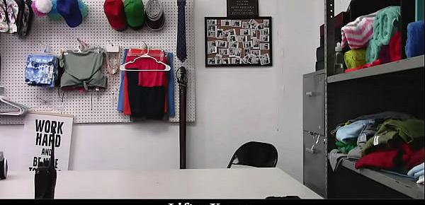 Big Dick Security Guard Blackmails Shoplifting Teen